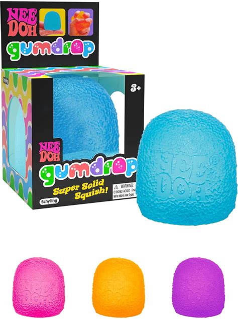 Brandclub - Schylling NeeDoh Gumdrop - Textured Sensory Toy with Super Solid Squish - 2.5" Tall ...