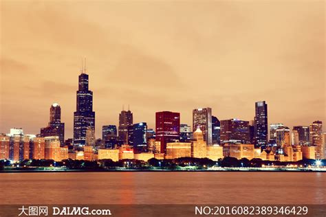繁华大城市芝加哥景观风光高清图片_大图网图片素材