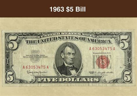 1963 $5 Bill Value: How Much is "Red ink" and "Green ink" Worth ...