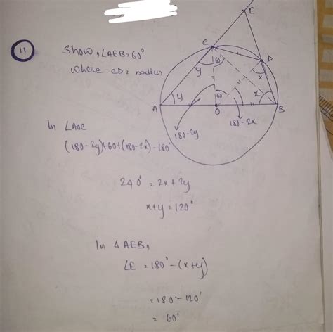 ab is a diameter of the circle cd is a chord equal to the radius of the ...