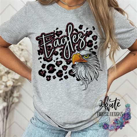 Eagles Shirts, Eagles Spirit Shirt, Sports Shirt, Leopard Shirt, Faux ...