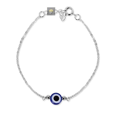 Buy NEMICHAND JEWELS Nazariya Evil Eye 925 Pure Sterling Silver ...