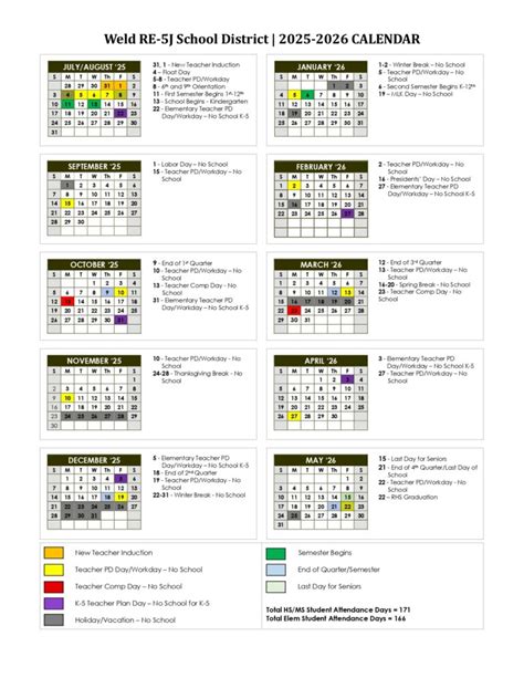 Weld RE-5J School District Calendar 25-26 Revised [PDF] - EduCounty