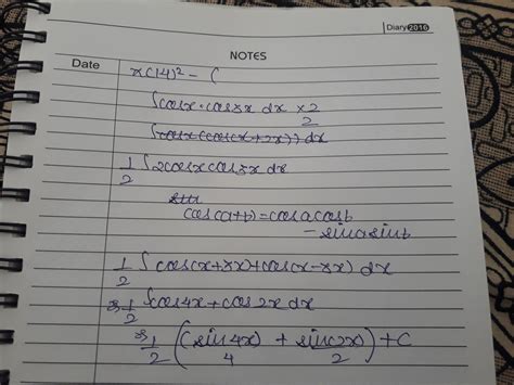 Integrate: cosx cos3x dx. - Brainly.in