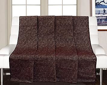 Saral Home Chenille 3 Seater Sofa Cover Throw (Brown, 140x210 cm ...