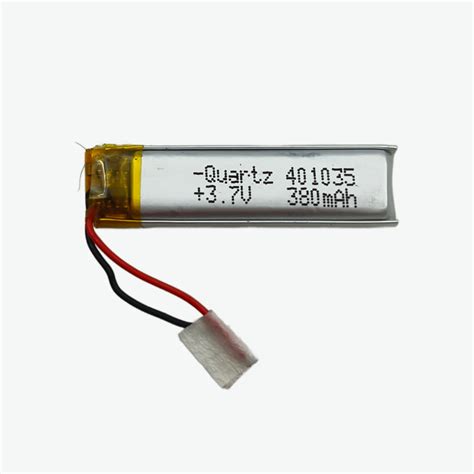 3.7V 380mAH Li-Po Rechargeable Battery (KP 401035) – QuartzComponents