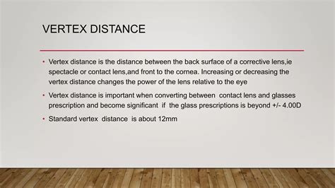 Vertex distance and power | PPTX