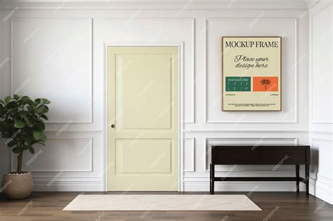 Frame near door design mockup | Premium AI-generated PSD