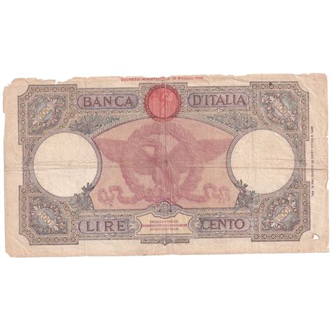 ITALY 1942-1943 100 LIRE 8553 P 1017 – SCOINS INDIA