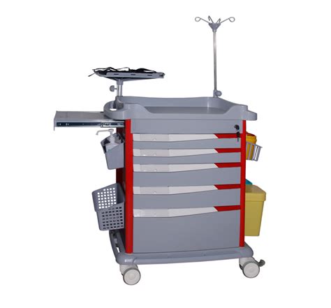 MK-P17 Emergency Crash Cart 5 Drawers For Hospital