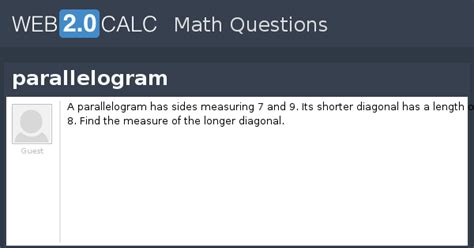 View question - parallelogram