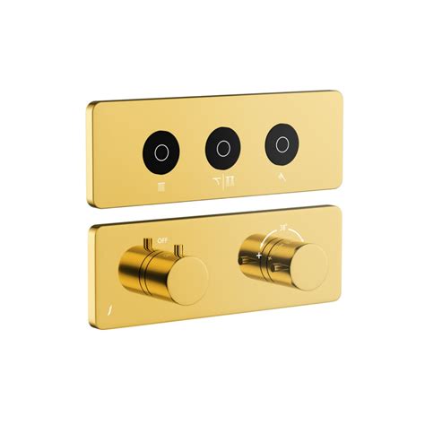 Exposed Part Kit of QLOUD Touch Shower System with 3 Outlets – Gold ...
