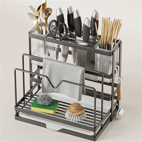 Simperf Utensil Holder, Stainless Steel Utensil Drying Rack, Dish ...