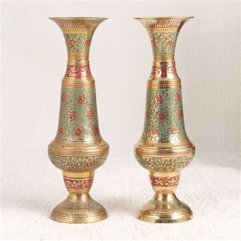 Shop Brass Pair of Flower Pot at Best Price | IndianShelf