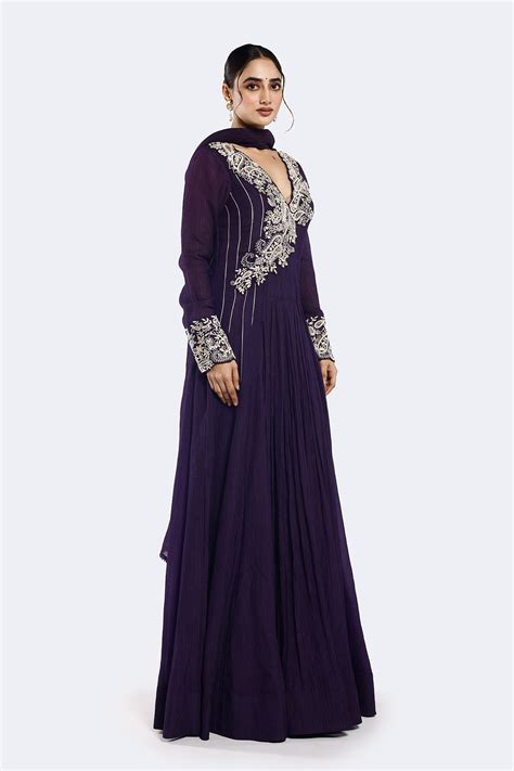 Embroidered Anarkali Suit Set