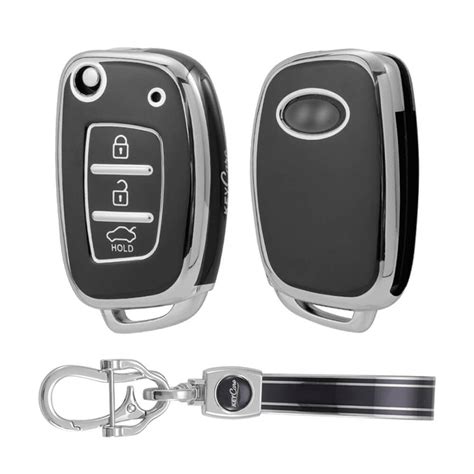 Keycare TPU Key Cover and Keychain For Hyundai : Creta, I20 2020, I20
