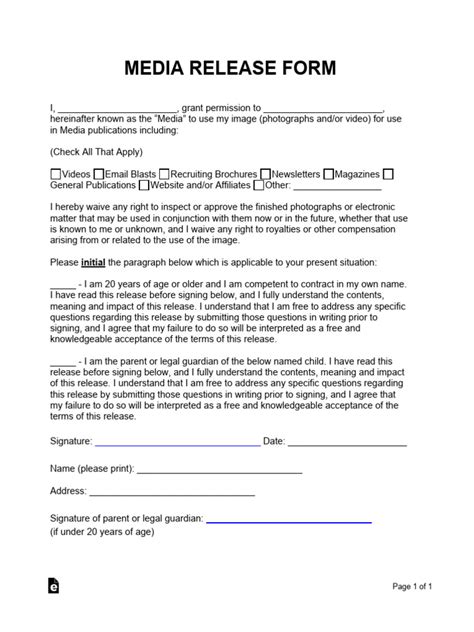 Image result for Media Release Form Template