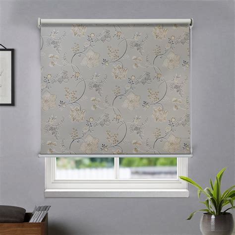 HIPPO Printed Indoor Blackout Roller Blinds for Windows Floret Design ...