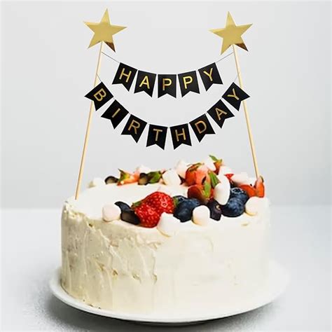 Rozi Decoration Happy Birthday Cake Topper for Dcor Items, Kids Parties ...