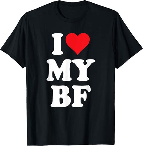 Amazon.com: I Heart My BF Valentine's Day For Boyfriend Best I Love BF ...