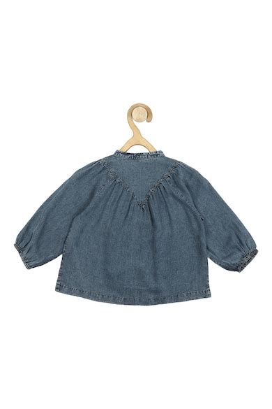 Buy Girls Blue Textured Visitwear Top Online - 791177 | Peter England