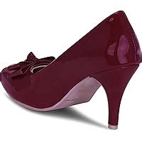 Buy Get Glamr Women's Soft Bow Pumps |Maroon at Amazon.in