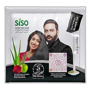 Siso Hair Color (20g) Natural Black-Pack of 20 : Amazon.in: Beauty