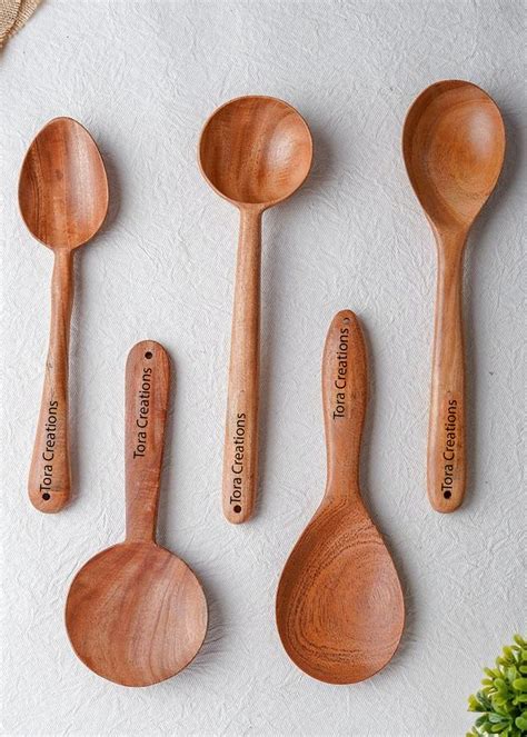 Get Neem Wood Spatulas - Set of 5 at ₹ 999 | LBB Shop
