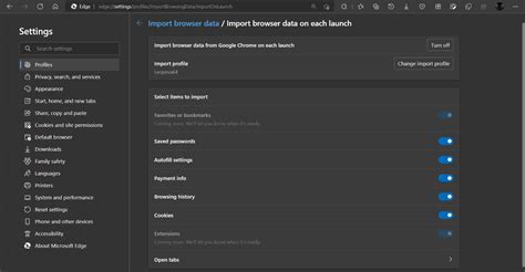 Import Browser Data 的图像结果