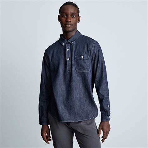 Everlane Denim Popover Shirt - Dark Indigo | Editorialist