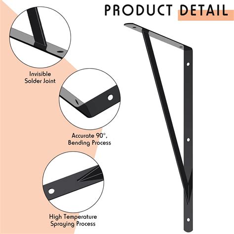 Buy Nuogo 24 Pieces Heavy Duty Shelf Brackets 12 Inchx7.5 Inch Metal 90 ...