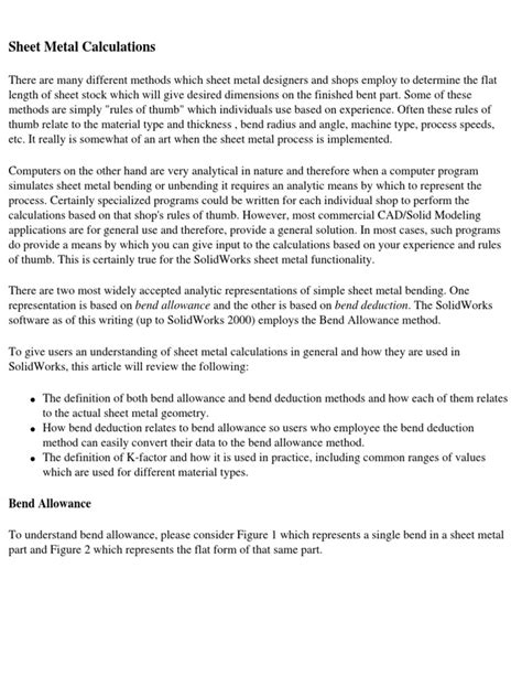 Sheet Metal Math Formulas 的图像结果