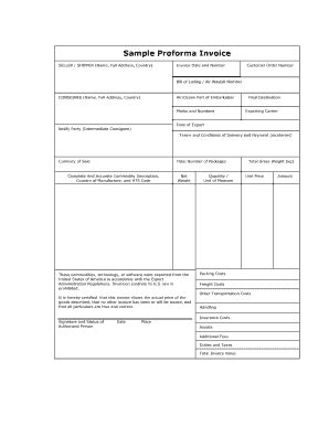 18 Printable Commercial Invoice Template Excel Forms - Fillable Samples ...