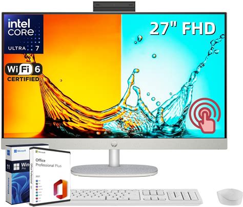 HP 27" Touchscreen All-in-One Desktop PC, with Microsoft Office ...