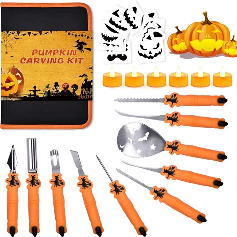 Buy BQYPOWER Pumpkin Carving Kit, 10-Pack Halloween Pumpkin Carving ...