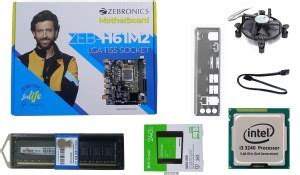 ZEBRONICS H61M2+240GB WD SSD + 8GB starlite DDR3 RAM with CORE i3 3RD ...