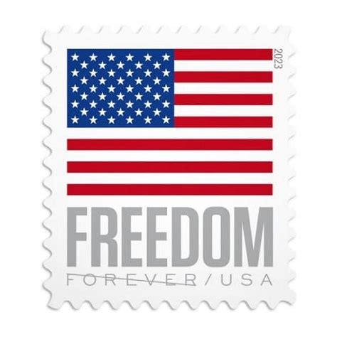 USPS 2023 Freedom Flag Forever Stamps, 20 Patriotic Red White Blue US ...