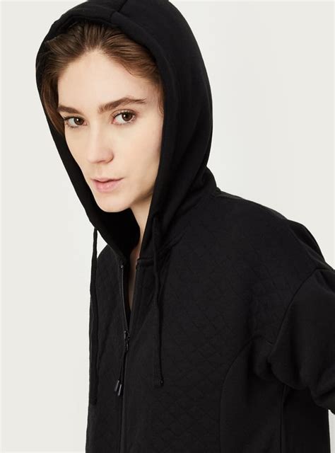 Buy Women Herringbone Hooded Sweatshirt Online at just Rs. 1199.0 ...