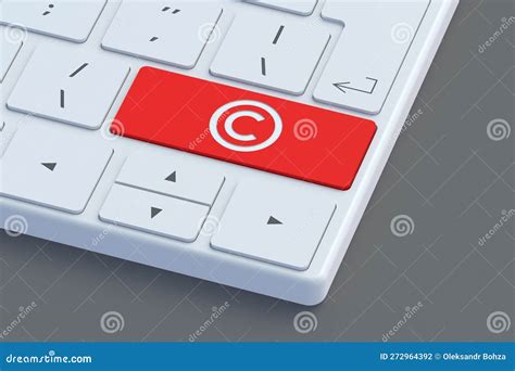 Copyright Symbol on Red Keyboard Button Stock Illustration ...