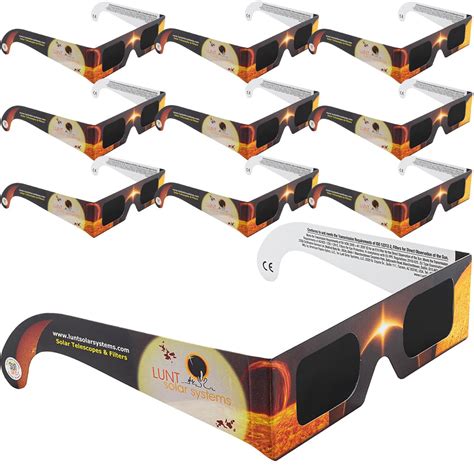 Buy LUNT SOLAR SYSTEMS10 Pack Premium, Solar Eclipse Glasses NASA ...