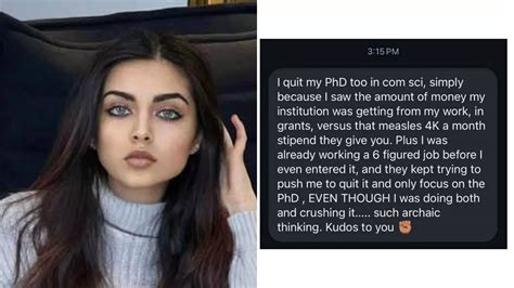 Adult content creator Zara Dar gets a shocking DM from tech PhD dropout ...