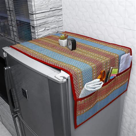 HAUS FABULA Eco-Friendly Handweaving Madurkathi Fridge/Refrigerator Top ...