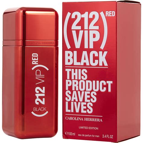 Carolina Herrera 212 VIP Black (Red) 100ml Eau De Parfum for Men ...