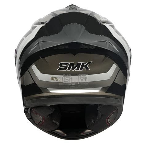 SMK Typhoon Style Helmet | With Sun Visor & ECE 22.06 Certification ...