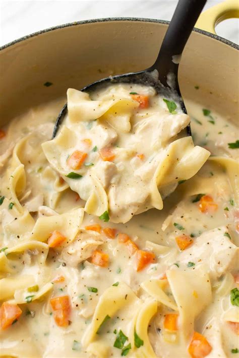 Easy creamy chicken noodle soup – Artofit