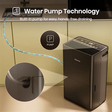 Hisense 50-Pint 2-Speed Dehumidifier with Built-In Pump ENERGY STAR ...