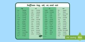 Suffix Word List