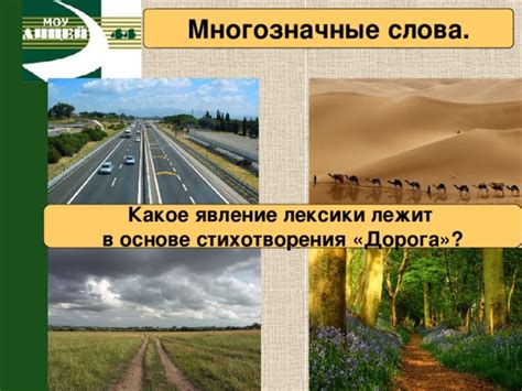 Конспект урока русского языка в 5 классе на тему: "Многозначные слова ...