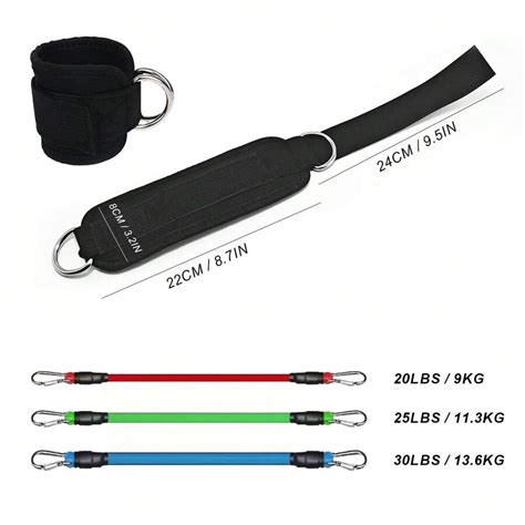 6pcs Ankle Resistance Band Set - Enhance Leg And Hip Training Equipment ...