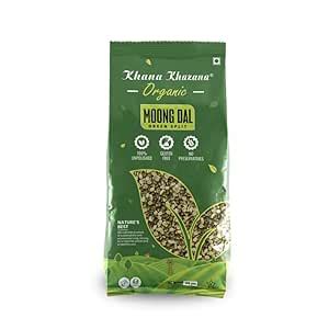 Khana Khazana Organic Certified Moong Dal Green Split | Unpolished ...